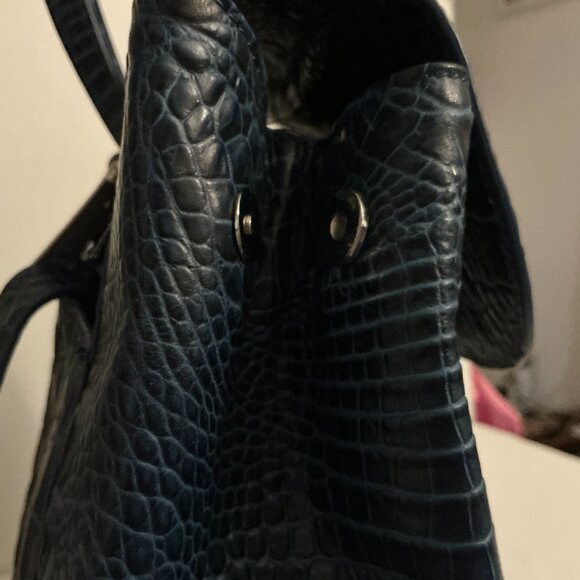 BRAHMIN Sadie Backpack Navy Tidewater Blue Leather NEW main image 5